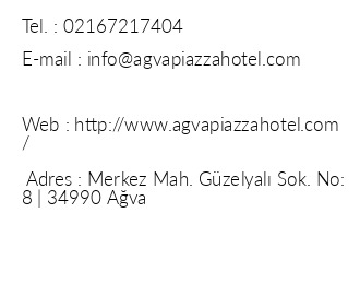 Piazza Hotel iletiim bilgileri